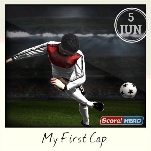 My First Cap #scorehero itunes.apple.com/gb/app/Score!-…