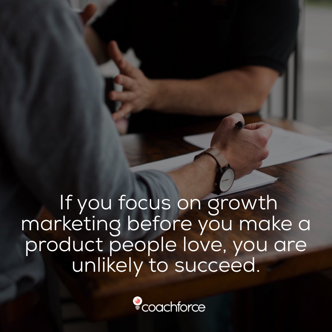 coachforce_com's tweet image. Startups are defined by growth, but growth isn’t step one in building a great company. #startups