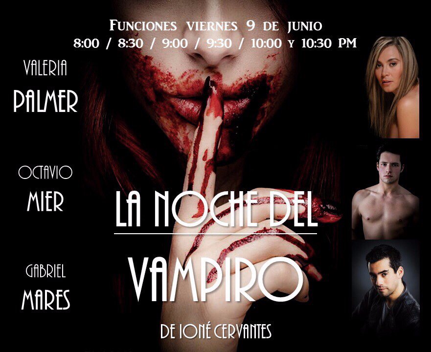 TeatroEnCorto's tweet photo. Nuestro elenco de hoy en "La noche del vampiro" en  #TeatroEnCorto #Napoles @IoneCervantes https://t.co/g7E9yNDNnY