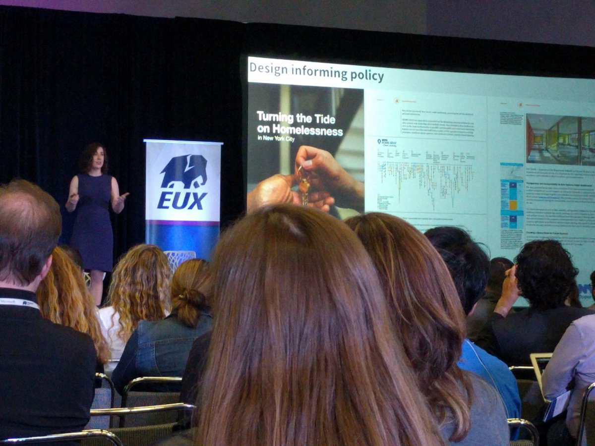 Really inspiring to see successful #servicedesign examples in public sector in US! 👏 <a href="/arielmai/">Ariel Kennan</a> at #EUX17 <a href="/NYCMayorsOffice/">NYC Mayor's Office</a>  of #operations