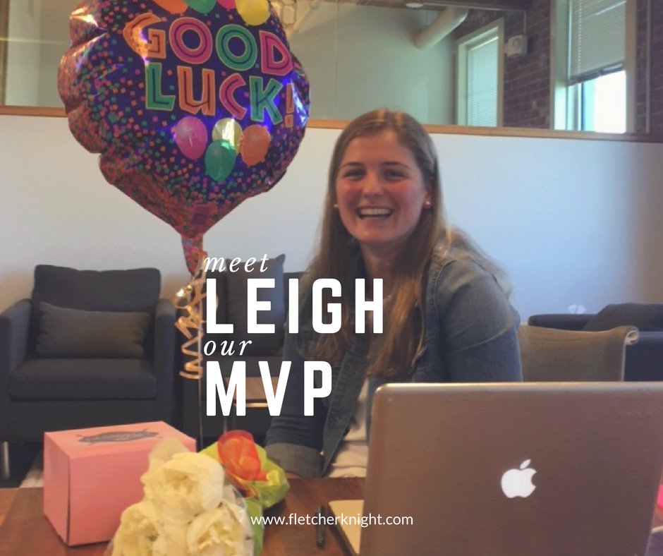 fletcherknight's tweet photo. We've had Leigh with us for the past month as our rockstar intern! Thank you for everything & good luck at @Cornell this fall! #internMVP https://t.co/7obOdqK3fi
