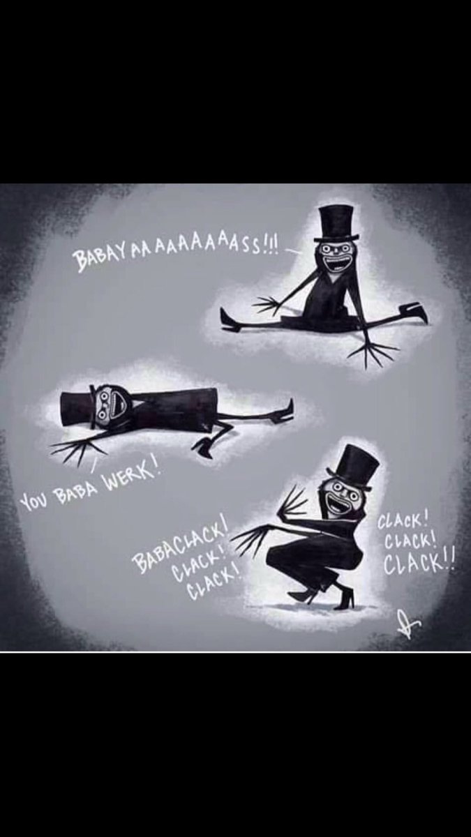swakay88's tweet photo. I think the #babadook is listening to the new @scissorsisters and @MNDR song #SWERLK I too am currently #swerlking at my #cubical https://t.co/8Ya4246lT2