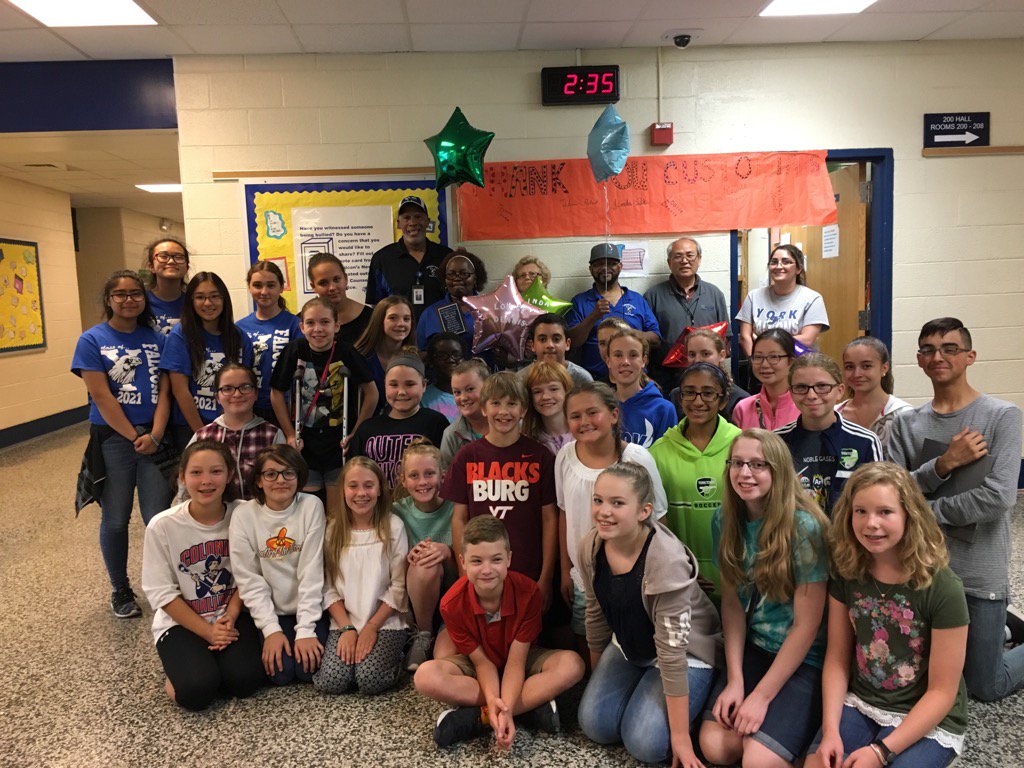 BobbyK1215's tweet photo. YMS Falcons showing their appreciation for our custodians. Happy Custodian Appreciation Day!!!#ymstags https://t.co/UgbqjcTSfE