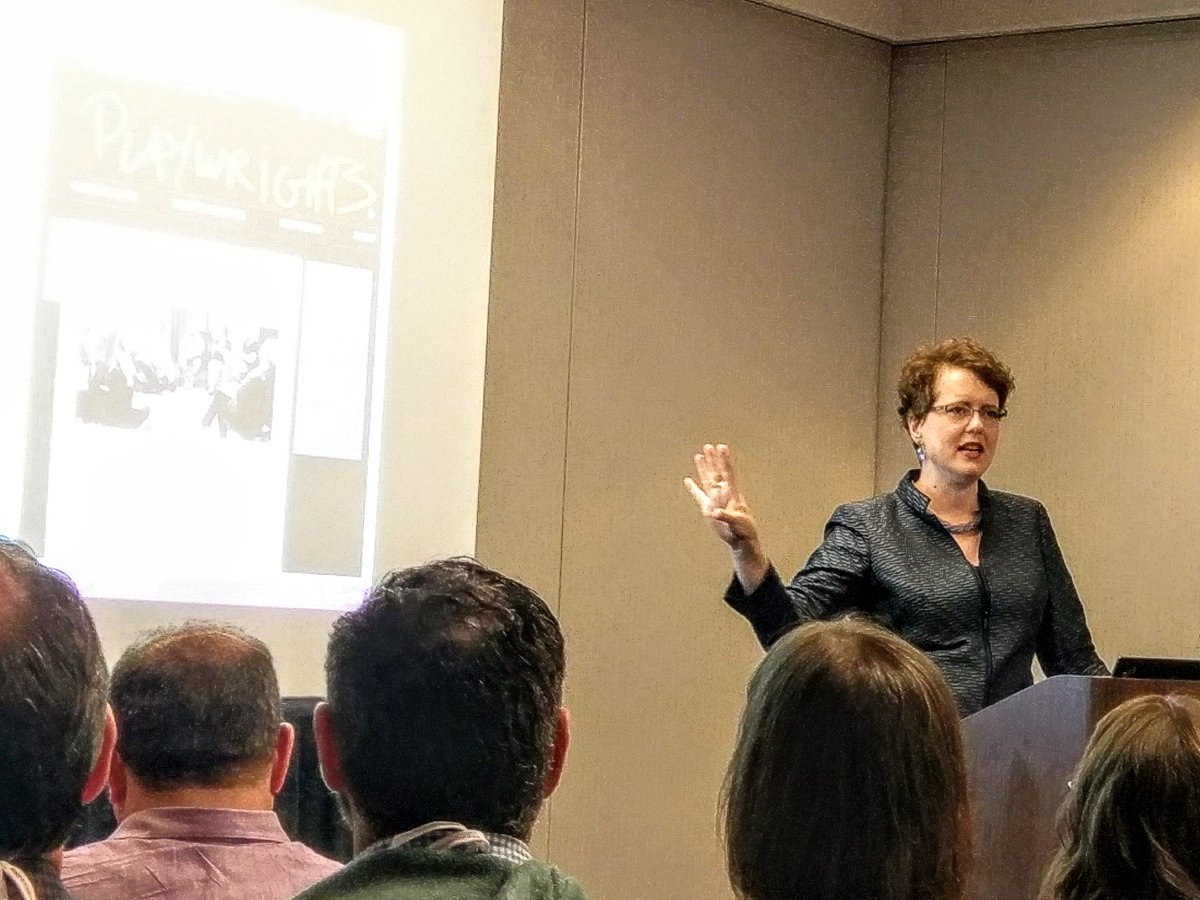 .<a href="/DUNCHNYC/">DUNCH</a>'s Emma Dunch zips through examples of U.S. #theatre best practices in major gift stewardship, solicitation, case-making at #TCG17