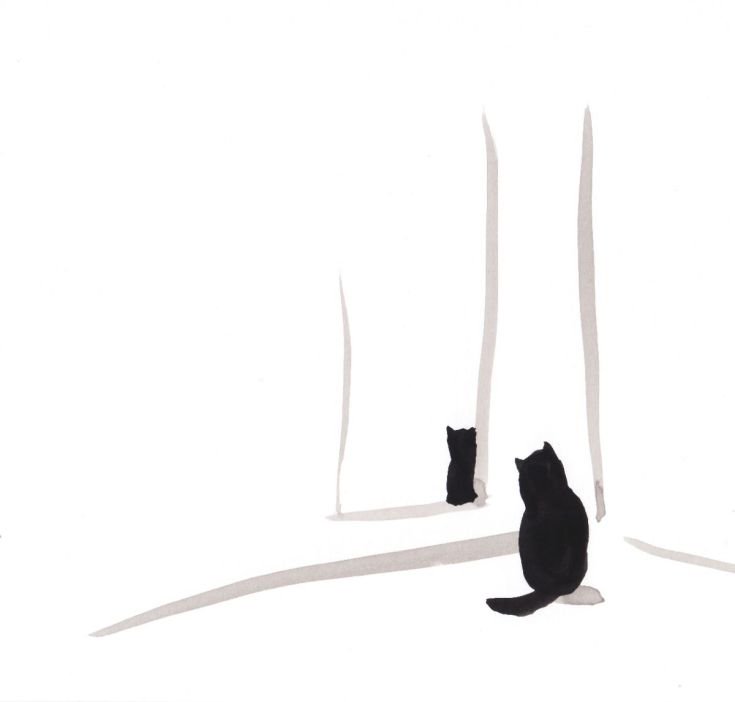 Cat and a mirror ... by @beccaalaway #watercolor #painting #art artf.in/cYK2fg <a href="/artfinder/">Artfinder</a>