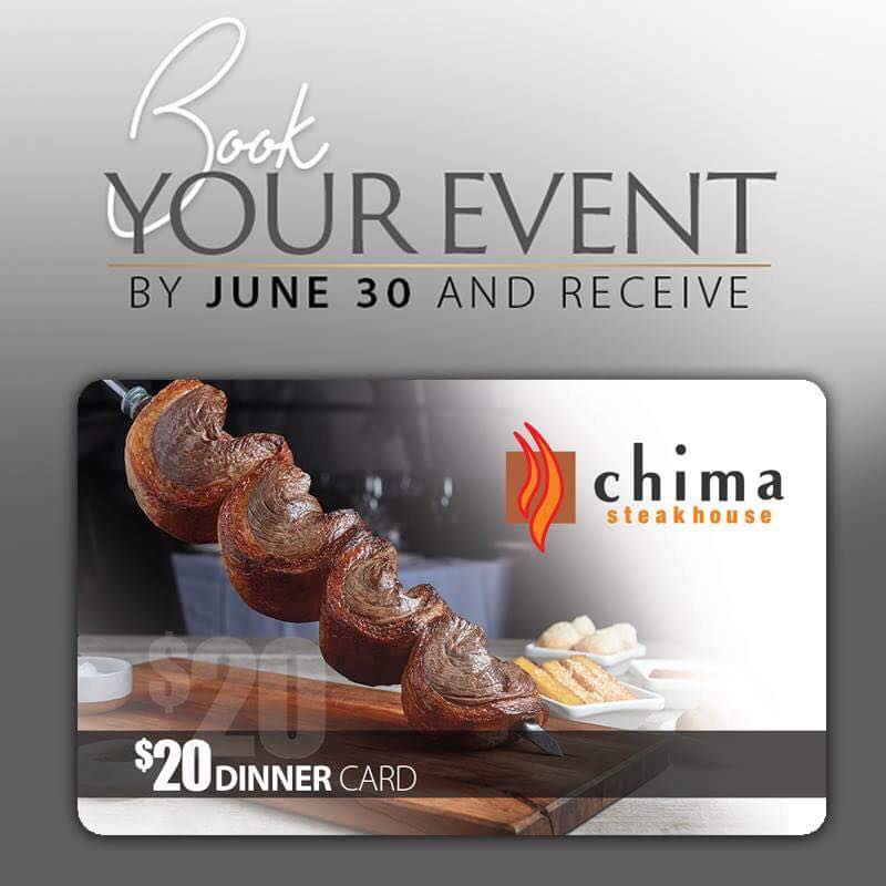 Chima_Charlotte's tweet photo. When you book your #party of 15 or more by June 30th, 2017, you get: $100 dollar Gift Card for the HOST and $20 dinner card for EVERY GUEST! https://t.co/4vvrFiusIQ