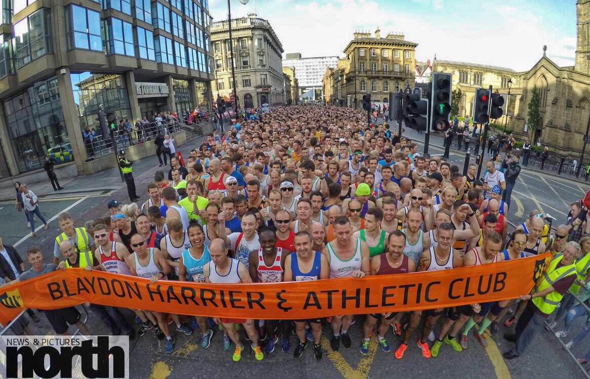 RaoulDixonNNP's tweet photo. Newcastle city centre streets are full  with runners for this years  #blaydonrace2017 @Blaydonrace #blaydonrace https://t.co/jK65yVxHC0