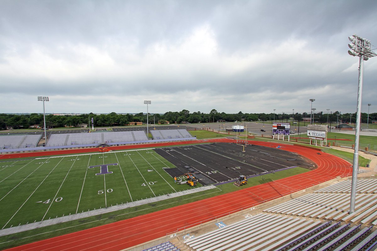 TarletonPrez's tweet image. Rolling up the carpet at Tarleton to begin renovation &amp;amp; expansion of Memorial Stadium #GoTexans