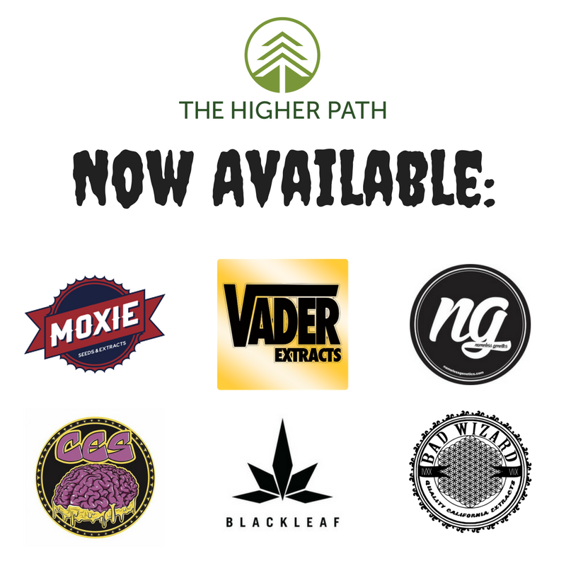 TheHigherPathLA's tweet photo. Attn #dabbers! Our shelves are STOCKED w/ #Moxie #Vader #NamelessGenetics #CESolutions #Blackleaf & #BadWizard just in time for #Shatterday! https://t.co/0DBqlheUEG