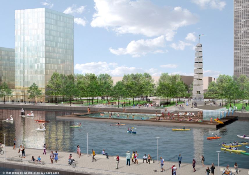 WilliamPennFdn's tweet photo. Future Penn's Landing Park will reconnect Philly with the Del. River. So important for residents to have access to clean waterways. https://t.co/KPDOHOFkVW