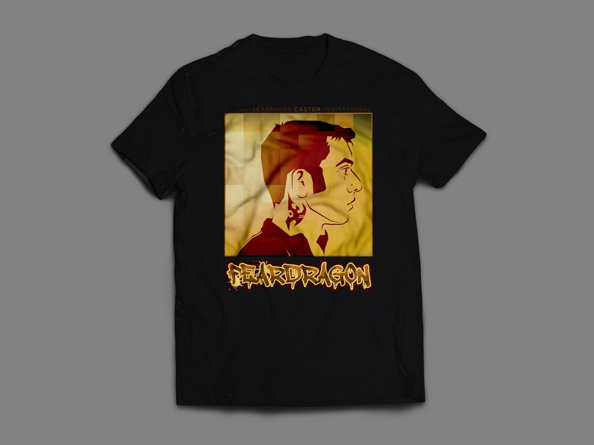 matcherino's tweet image. Only 3 weeks away to the Caster Invitational. Adding another shirt. Introducing @feardragon64. Support the prize! goo.gl/PBBvaP