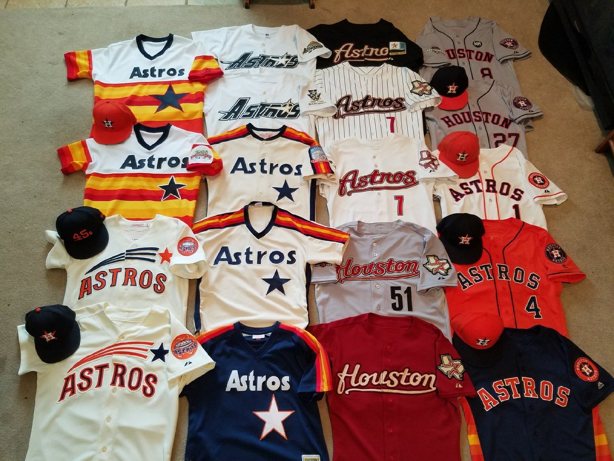 astros jerseys through the years