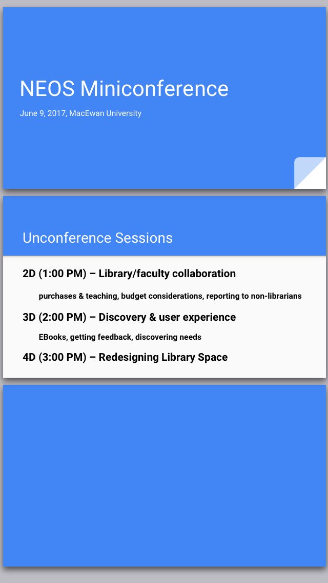 jhuck_AB's tweet photo. Unconference sessions #neosmini2017 https://t.co/EbvZrROWvZ