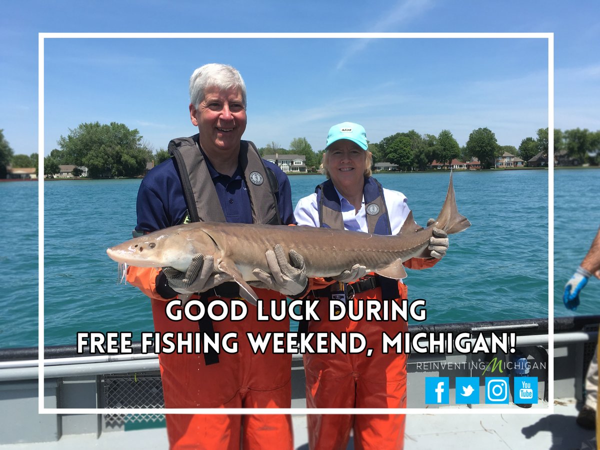onetoughnerd's tweet image. June 10 &amp;amp; 11, everyone in Michigan can fish without buying a license, so get outdoors and enjoy!