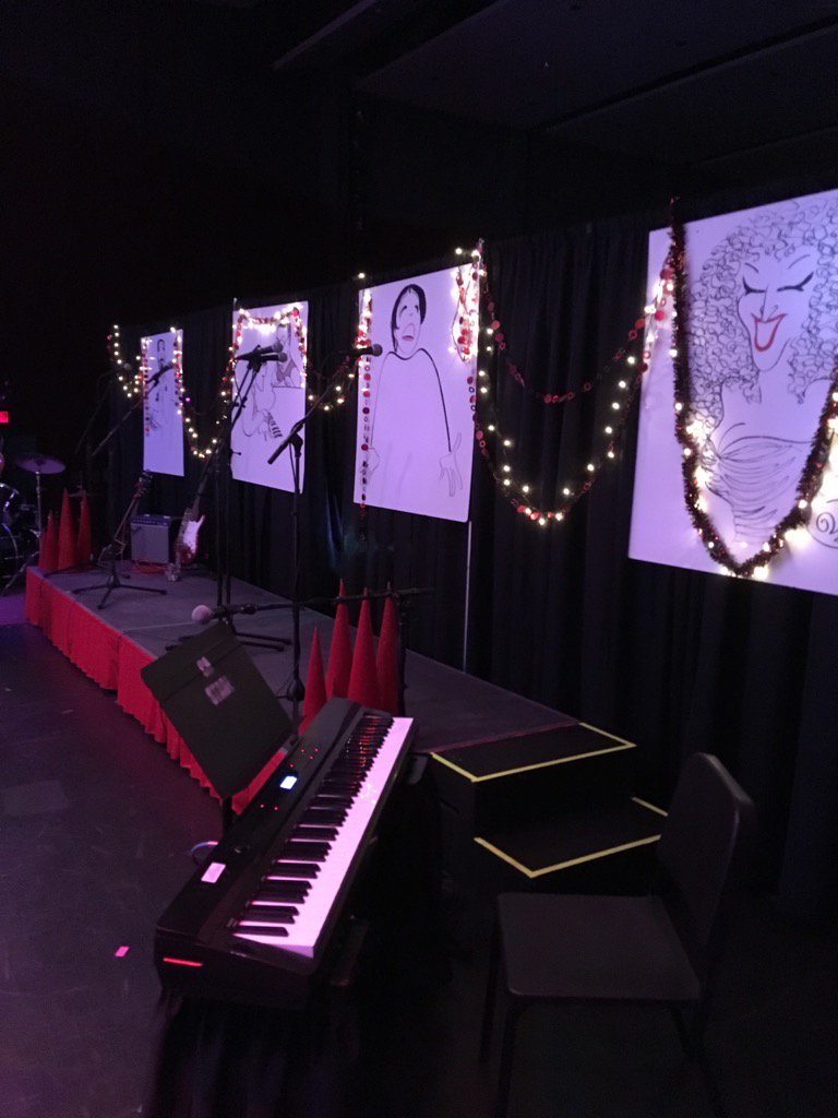 The stage is ready for Pop Night at the Bistro, one of the best nights of the year!