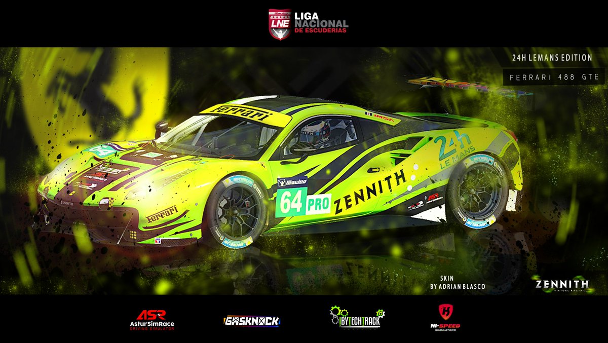 ZennithEsports's tweet photo. 488. Skin que luciremos mañana en las 24H Lemans, edición especial para la ocasión cortesía de @AdrianBlasco3

Suerte a todos!

#Khryptonite https://t.co/0E5IJNSnGL