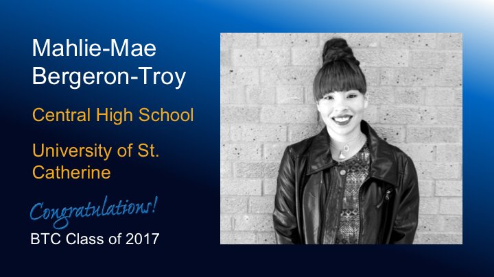 breakthroughTC's tweet photo. Last but certainly not least, congratulations to the wonderful Mahlie-Mae! You go girl! KUDOS TO THE BTC CLASS OF 2017! We love you all <3 https://t.co/rXfYr02HhK