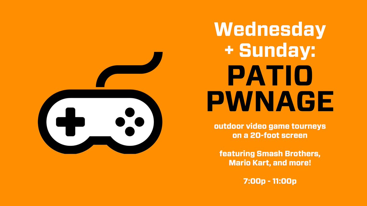 VettedWell's tweet photo. Put down some pwnage on our patio TONIGHT at Patio Pwnage! https://t.co/vZD0k6WTAG https://t.co/5QcKtspoPv