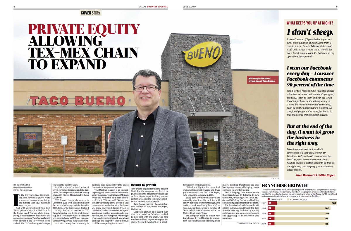 schneidersnd's tweet photo. DBJ cover story: @DBJKezar story looking at @tacobueno ’s recipe for growth https://t.co/MO8stYyUAH (subscriber content) https://t.co/2Npo9t75bM