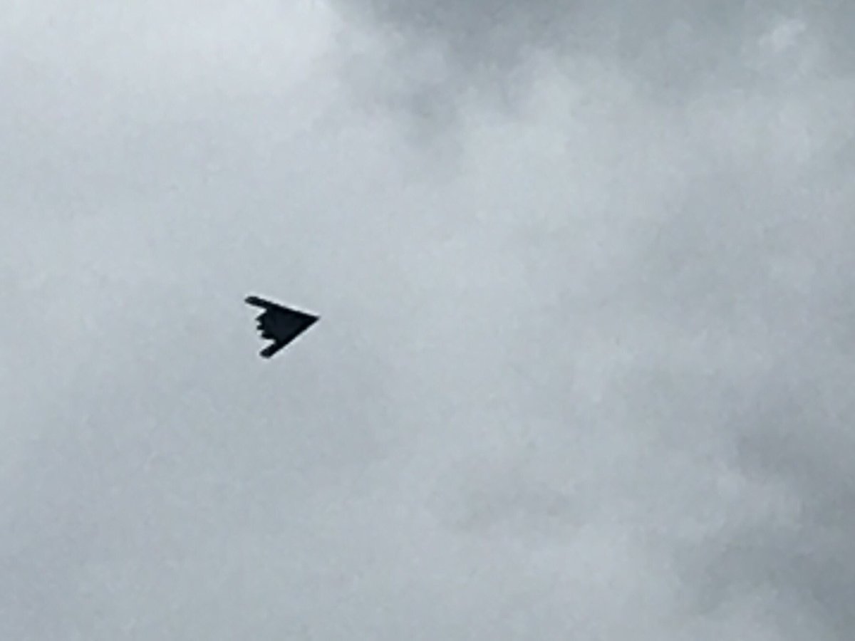 Stealth bomber in the Oxfordshire skies! That might be a little bit of an over reaction to the post election chaos!