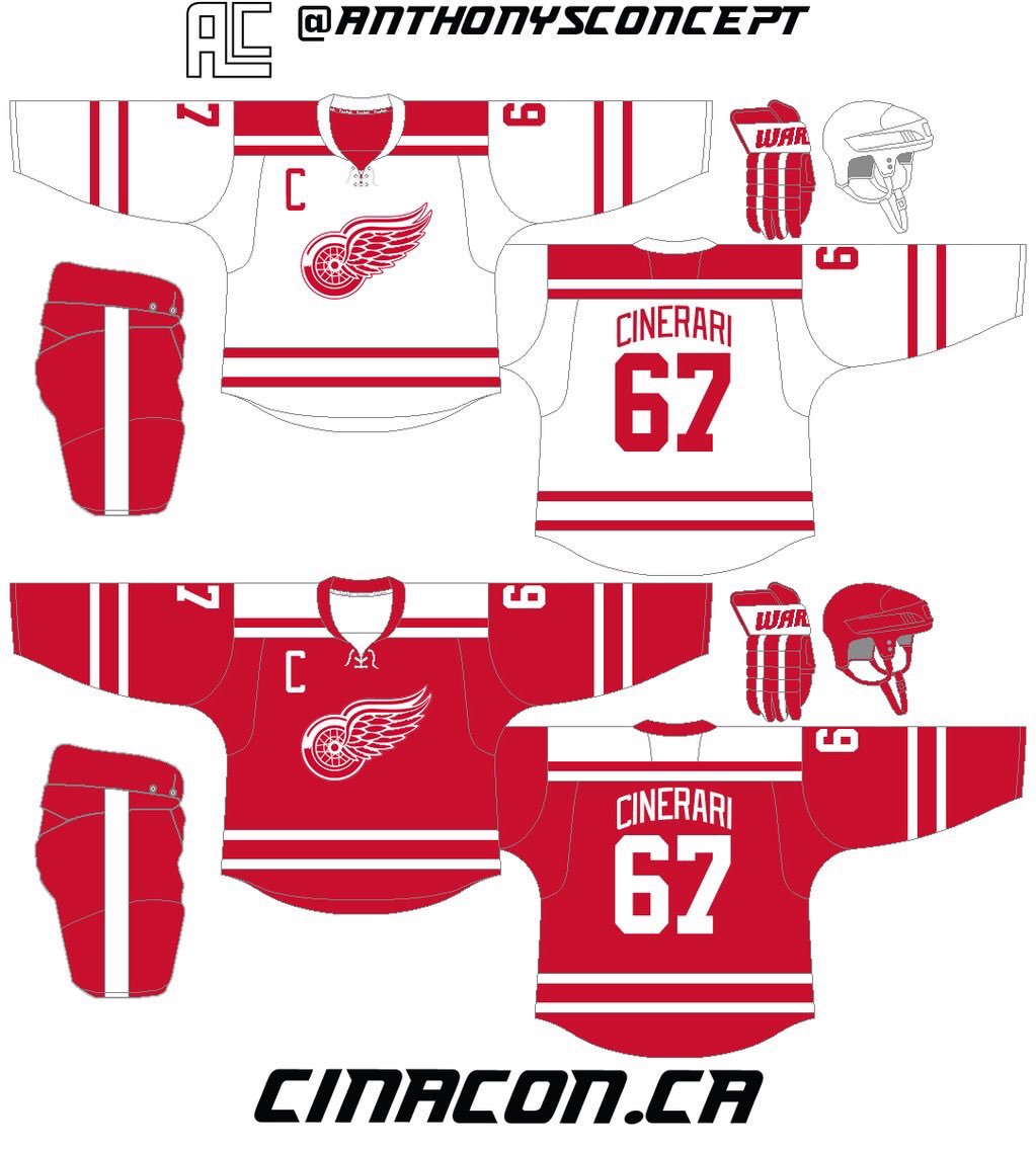 Detroit Red Wings Jersey Concepts