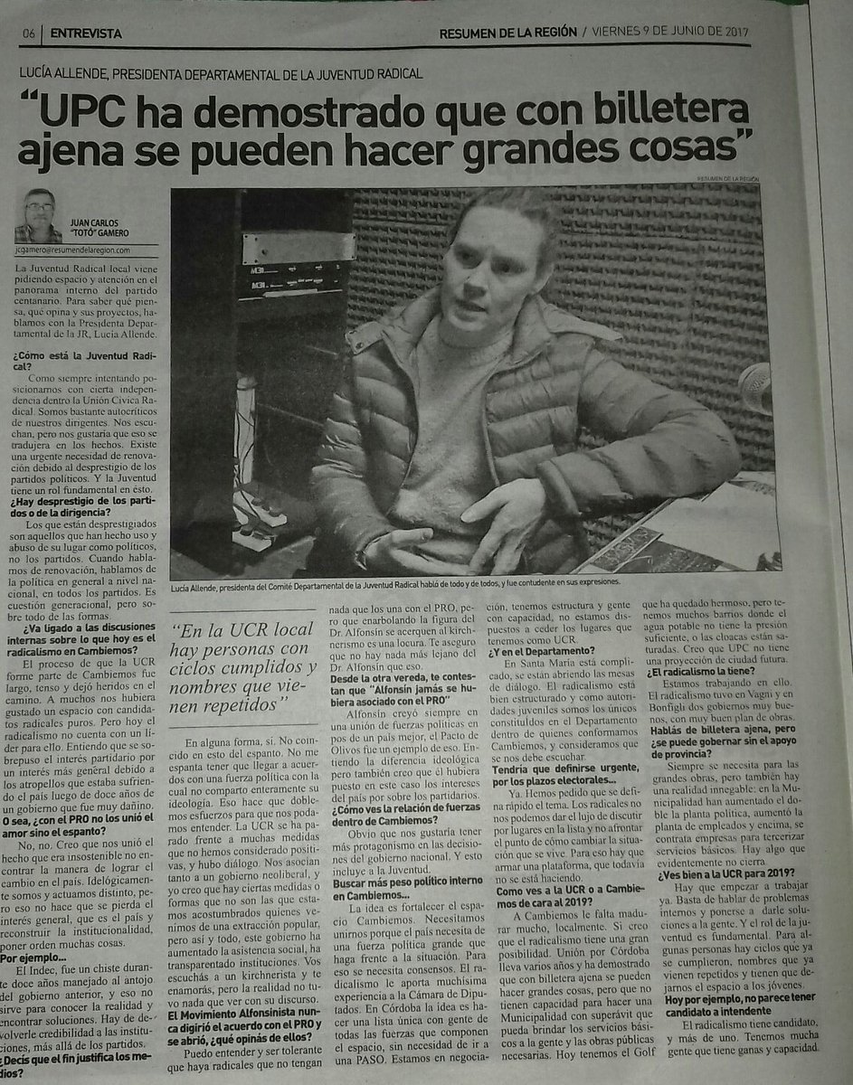 JrSantaMariaDpt's tweet photo. La JR se prepara para el 2019 Haciendo, Pensando, y sin pelos en la lengua! Entrevista a Lucía Allende
#SantaMariaPresente
#NosVeranVolver https://t.co/vrrQbogDMp