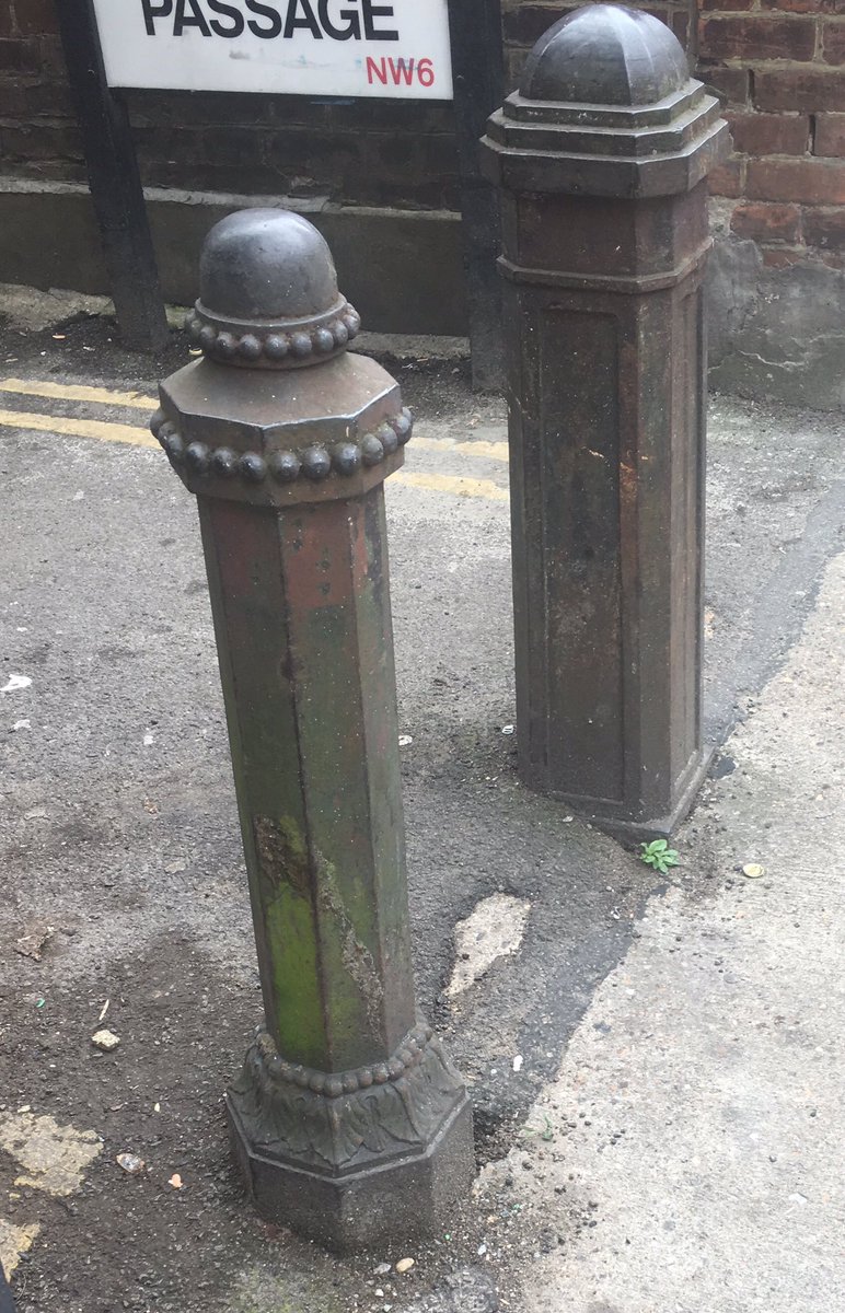 bratnw6's tweet photo. Do we notice #craftsmanship and #history on #Kilburn #NW6 streets? These #Victorian #bollards stand proudly in #WaterlooPassage https://t.co/gFrWeJ8xKK