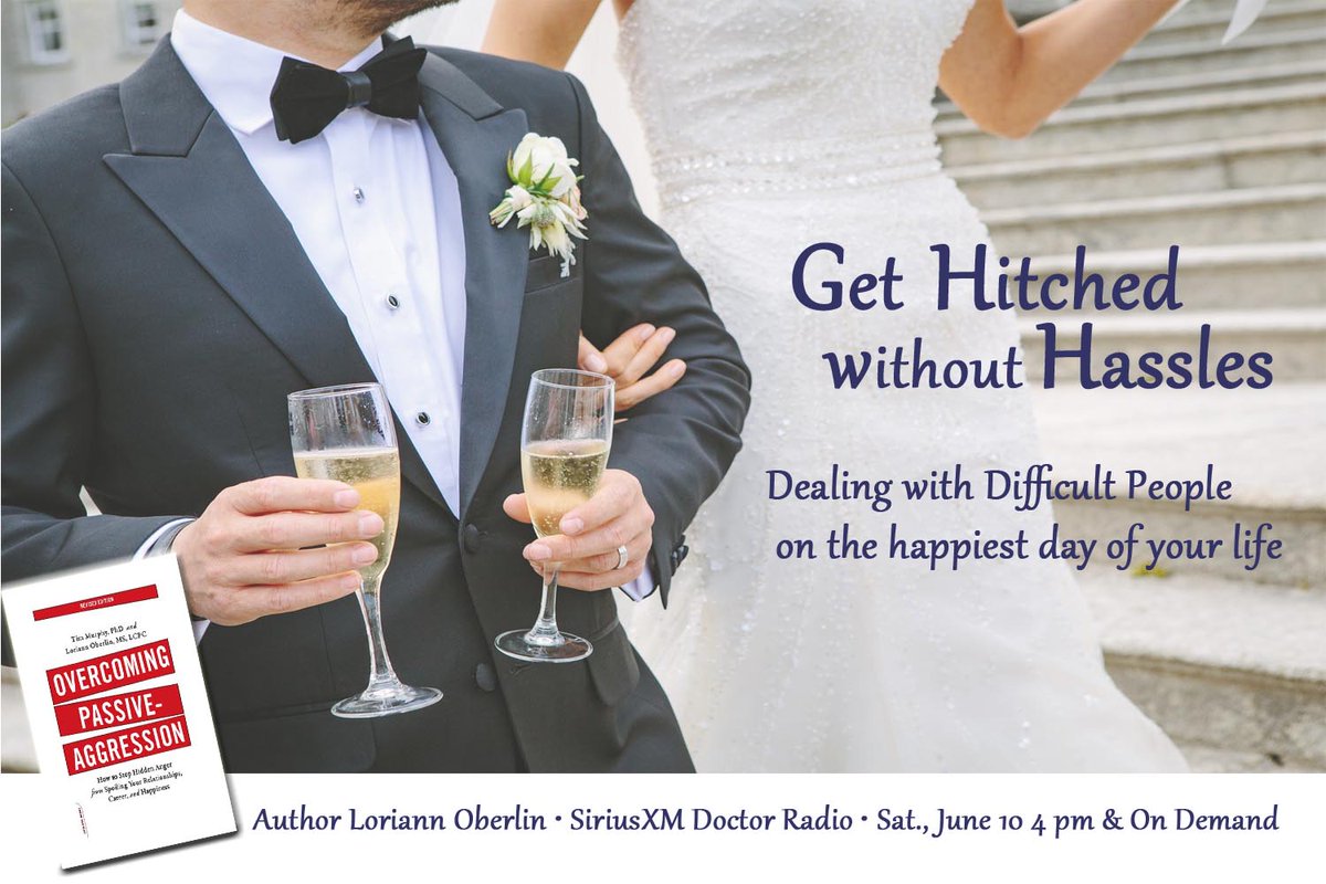 OPA_Authors's tweet photo. Psychiatry show-- Dr. Michael Aronoff talks with @OPA_Authors about #OvercomingPassiveAggression, even with weddings, @SIRIUSXM Sat @4PM. https://t.co/XeEwt4szA2