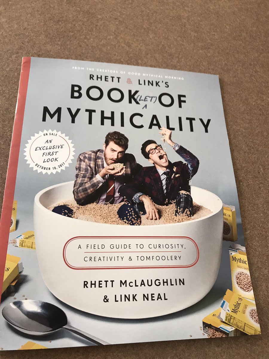 CourtneyTurpin's tweet photo. My sister picked me up the @rhettandlink booklet of mythicality at #BookCon2017 ! So excited!! https://t.co/6pCW5Ecyon