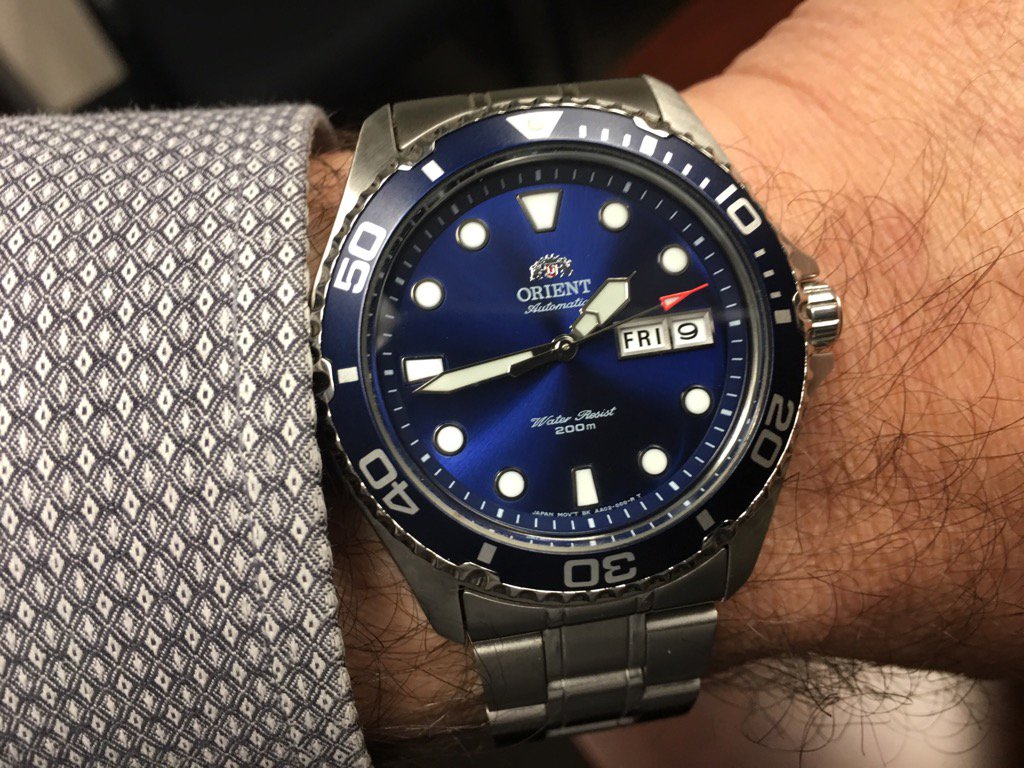WatchTimeLA's tweet photo. The perfect dive watch under 500.00. The Orient Ray 2.
#Orientray #divewatch #wristshot https://t.co/ecjsPSHXgh