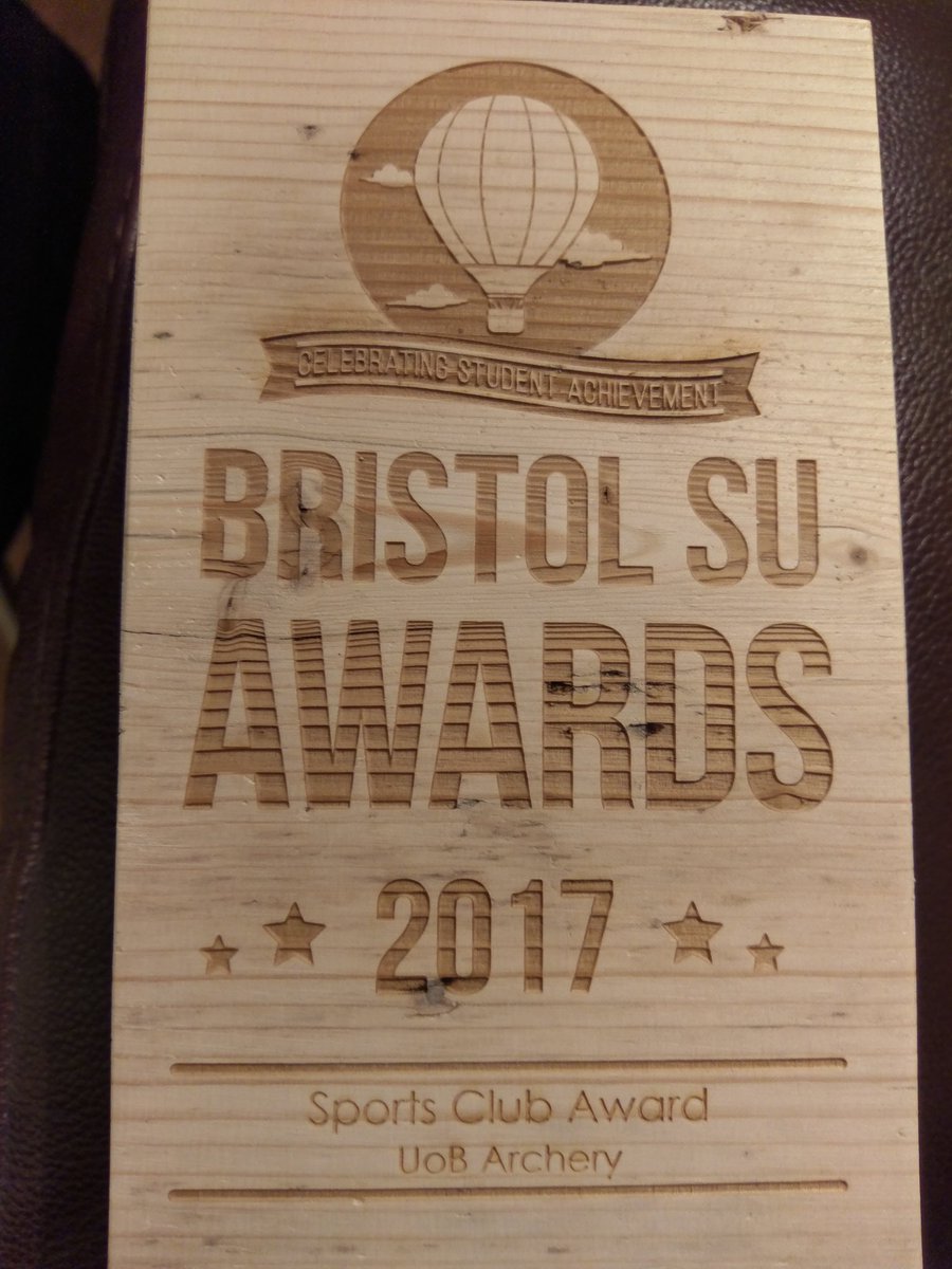 uobarchery's tweet photo. Very honoured to have won the @Bristol_SU Sports Club Award 2017. It's be a fantastic year and this award means so much. #ShootingInTheGold https://t.co/7Oyj1kGmKP