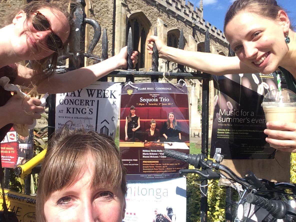 SequoiaTrio's tweet photo. Cambridge was wonderful. Thanks @clarehall_cam for having us! #pianotrio #concert #clarehallmusic #improvisation #classical #dayout #recital https://t.co/aCtKR5UBXx