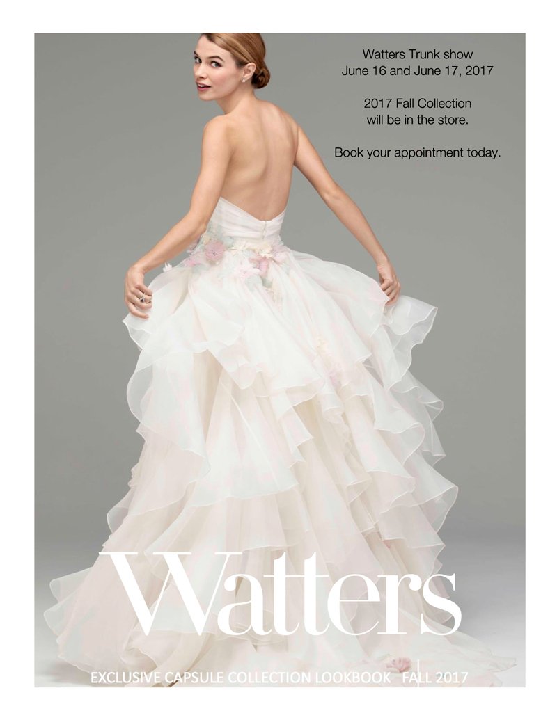 YES! Fall 2017 Trunk Show June 16-17 <a href="/WattersWtoo/">Watters</a> #weddingdress #sobeautiful hautcouture, impeccable detail, lace and treatments.