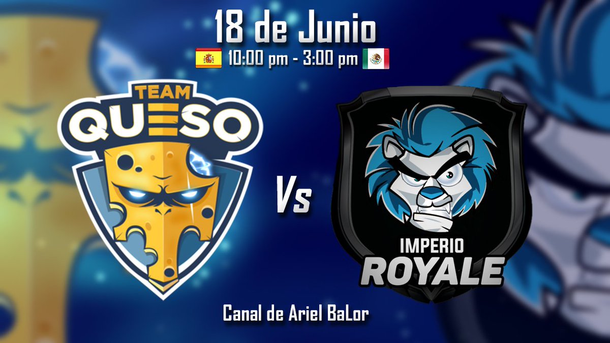 ArielBalorGamer's tweet photo. Domingo 18 de Junio tendremos un gran enfrentamiento entre @TeamQuesoGG y mi clan @ImperioRoyale1 #AmonosRiky esto se va a poner bueno.! https://t.co/m4dvbOzo0O
