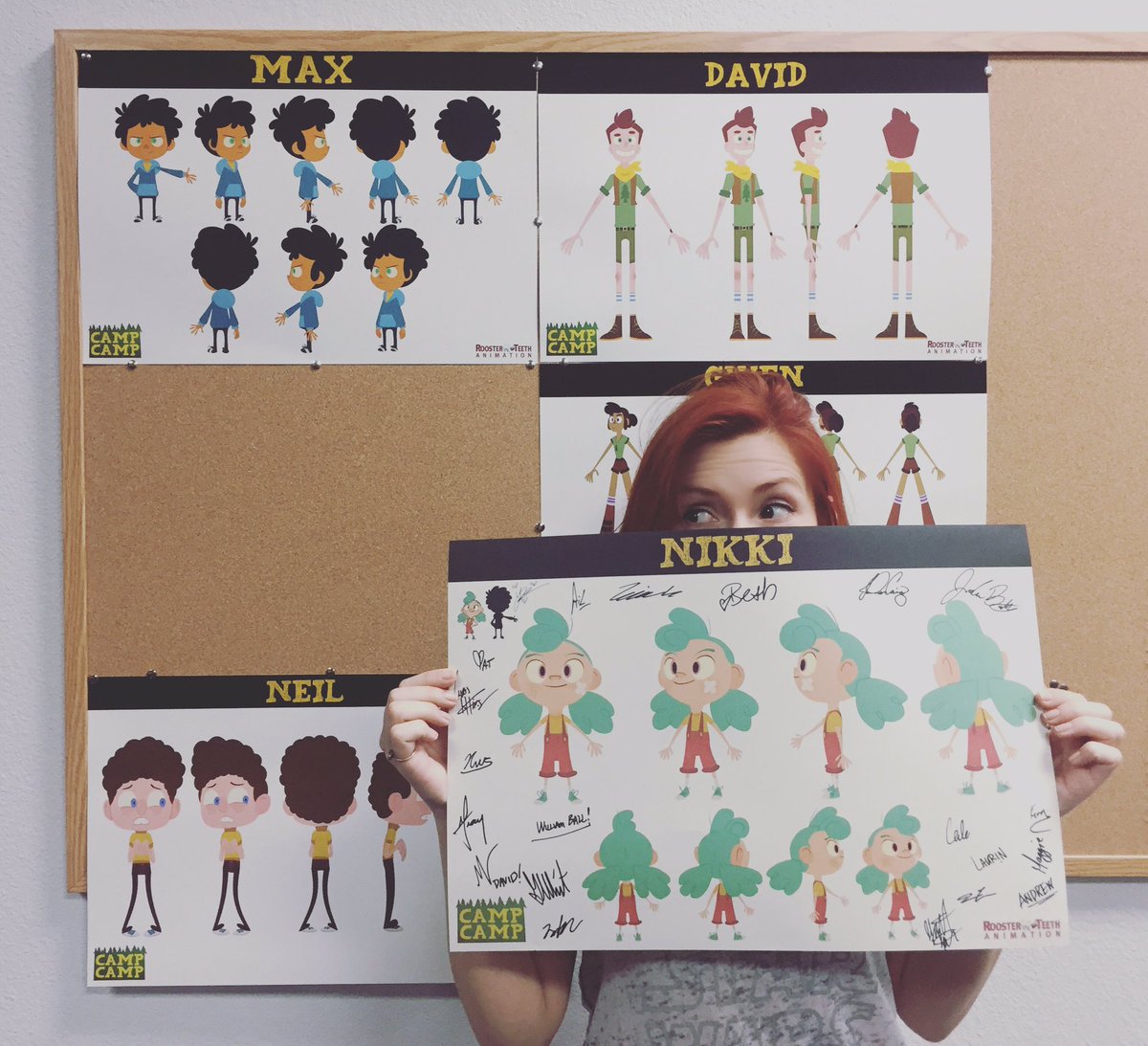 AboutElizabethM's tweet photo. Nobody'll notice this missing, right?? *sloowwly slides out of frame* #CampCamp #Nikki #RoosterTeeth #stickyfingers #RTanimation https://t.co/okcSqHnCd8