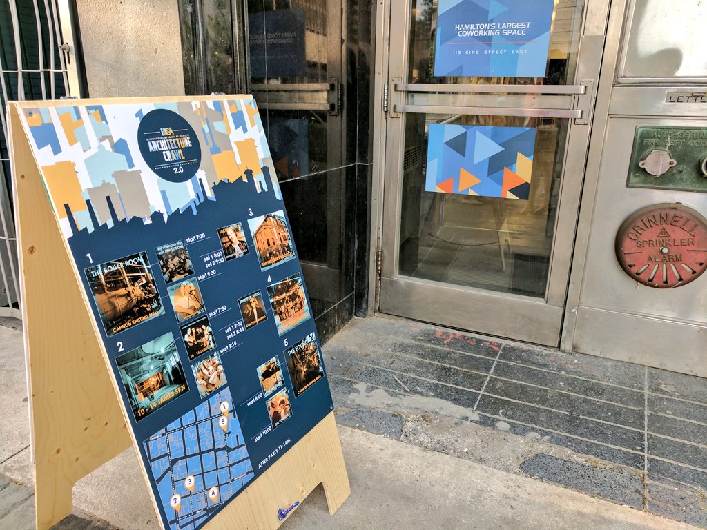CoMotionSpaces's tweet photo. Hey #ArchCrawl! We're excited to show you around! And @JenniferBudd is in the house #HamOnt https://t.co/eMDdvJMkb1