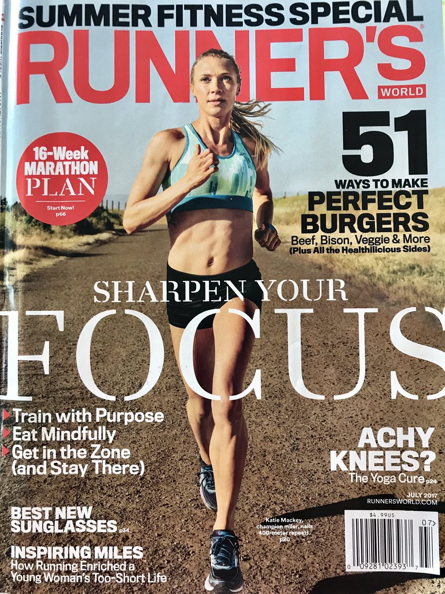 Thank you <a href="/runnersworld/">Runner's World</a>!! Since being pampered at the shoot, I've tried to get my coach to redo hair and makeup in between reps...😆🏃‍♀️
