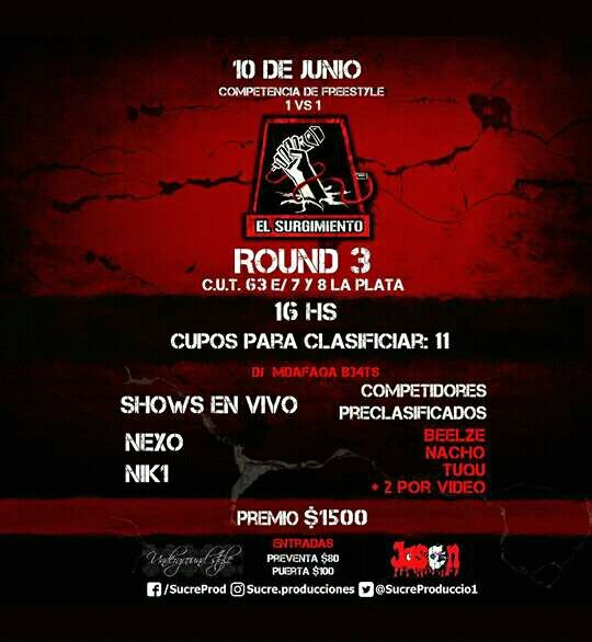 HipHoPerio's tweet photo. #HipHop #LaPlata MAÑANA! @SucreProduccio1 organiza está competencia de #Freestyle. No sé la pierdan!
#MostraTuArte https://t.co/zLu30dhxCb