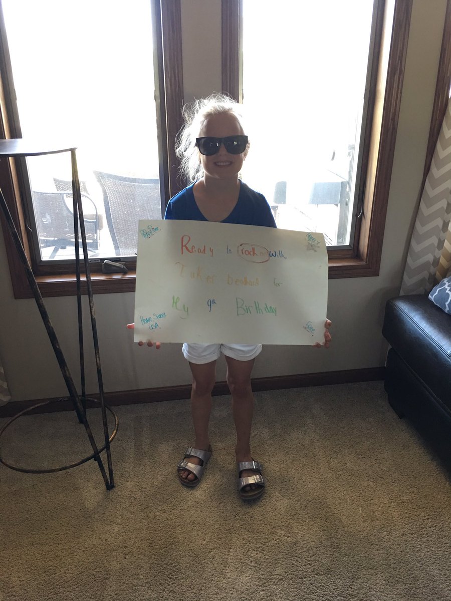 burkholders12's tweet photo. No better way to be at our 3rd @TuckerBeathard concert than with the birthday girl! She's ready to #rockon! https://t.co/prw69mgy0a