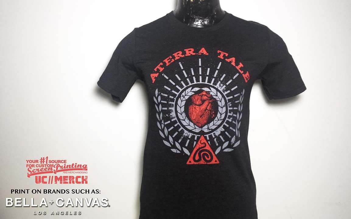 Black Heather #Bella+Canvas t-shirts for the awesome <a href="/AterraTale/">Aterra Tale</a> #ucmerch #aterratale #michigan #screenprinting