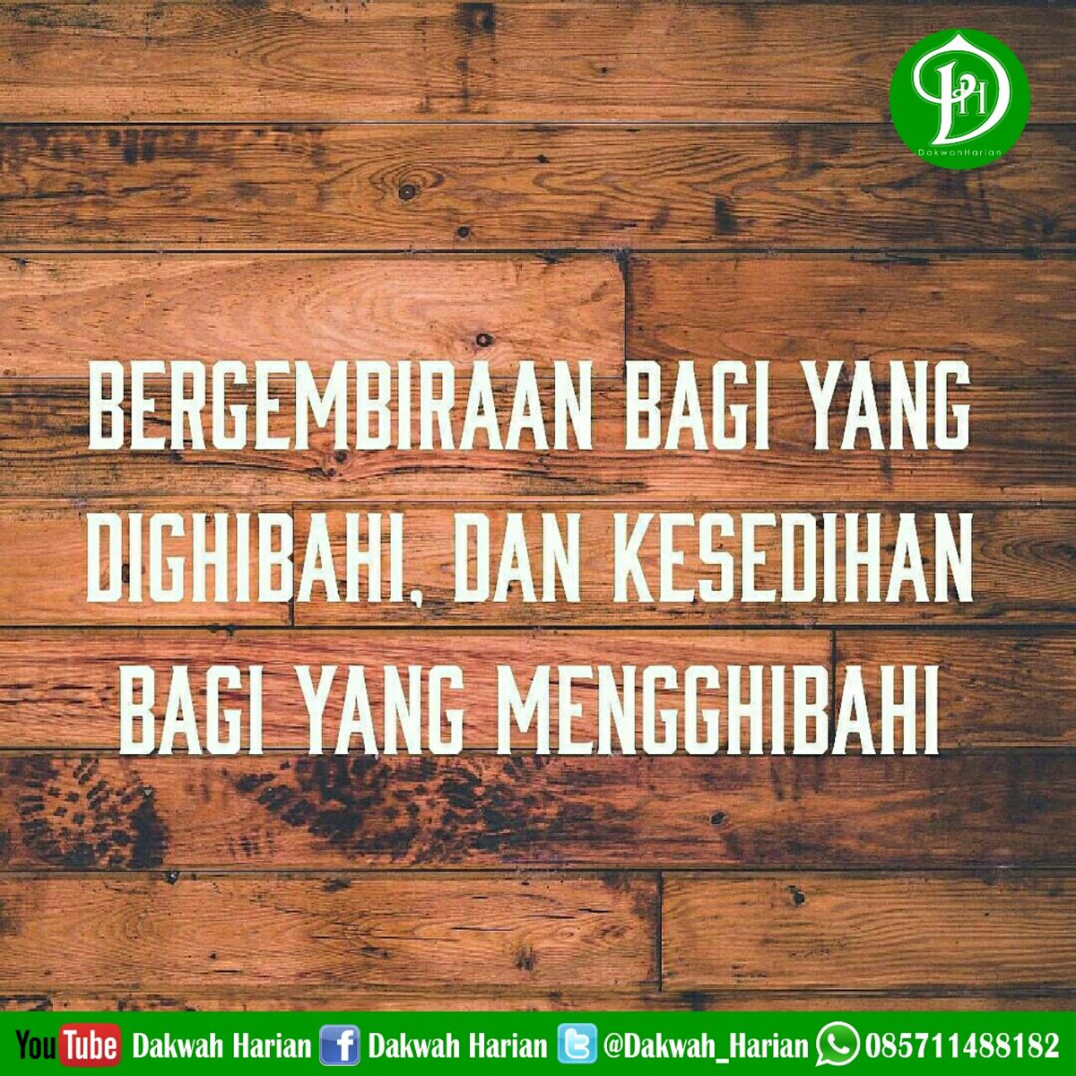 dakwah_harian's tweet photo. Bergembira bagi orang yang dighibahi dan kesedihan bagi yang menghibah 
#CeritaMudik https://t.co/SOdpk4W81J