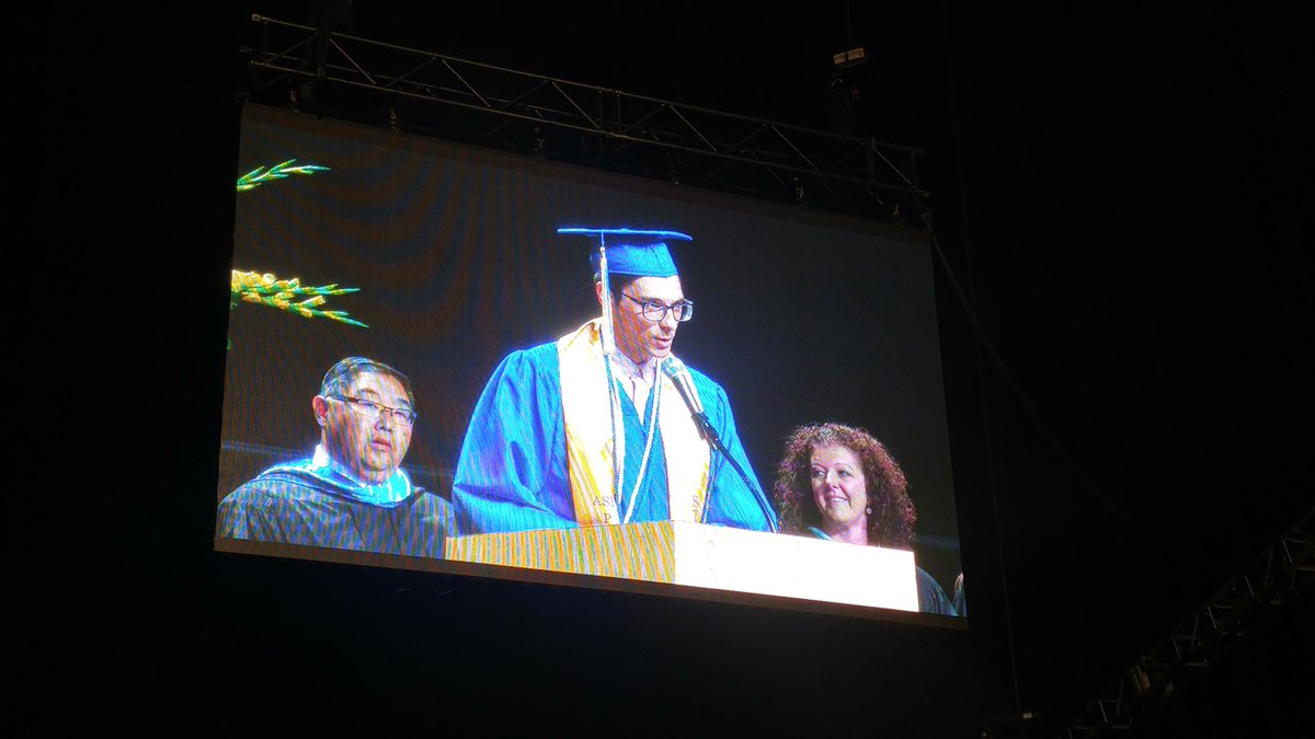 "Success is not always about greatness, it's about consistancy." ASB President, Landon Mason, Stadium HS Graduation #TPSGrad17