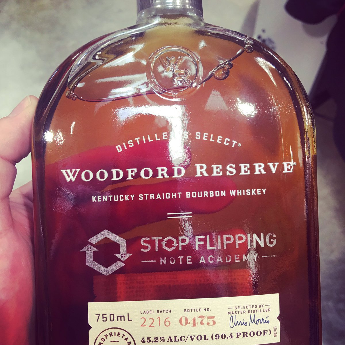 stop_flipping's tweet photo. Now that's a fine bottle of bourbon! #stopflipping #bourbon #friday @woodfordreserve #happyhour #realestateeducation #specialoccasion https://t.co/Lq1PEaCYQB