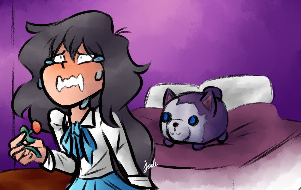 wolf_plush's tweet image. Luv this fanart of me, Mr. Flower and @_Aphmau_   (I know that this is probably old but DEAL WITH IT 😎)