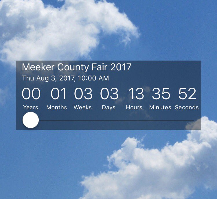 meekerfair's tweet photo. The countdown to the fair is on!! Show us how you get ready by posting fair preparations to social media using the hashtag #meekerfair2017 https://t.co/Vyy0hnpKyh