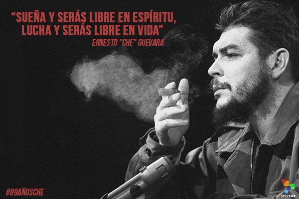 teleSURtv's tweet photo. Ernesto "Che" Guevara, símbolo atemporal de los ideales de libertad y justicia #89AñosChe https://t.co/6mkmSt1vnn https://t.co/QbTUrgEVc2