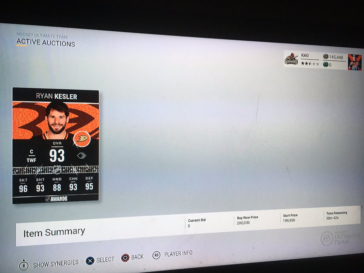 Someone buy him 200k buy now if not cheapest up send 5k under cheapest up PS4 tn KAOTIC @NHLAuctionHouse @HUTDomain @PSAuctionHouse