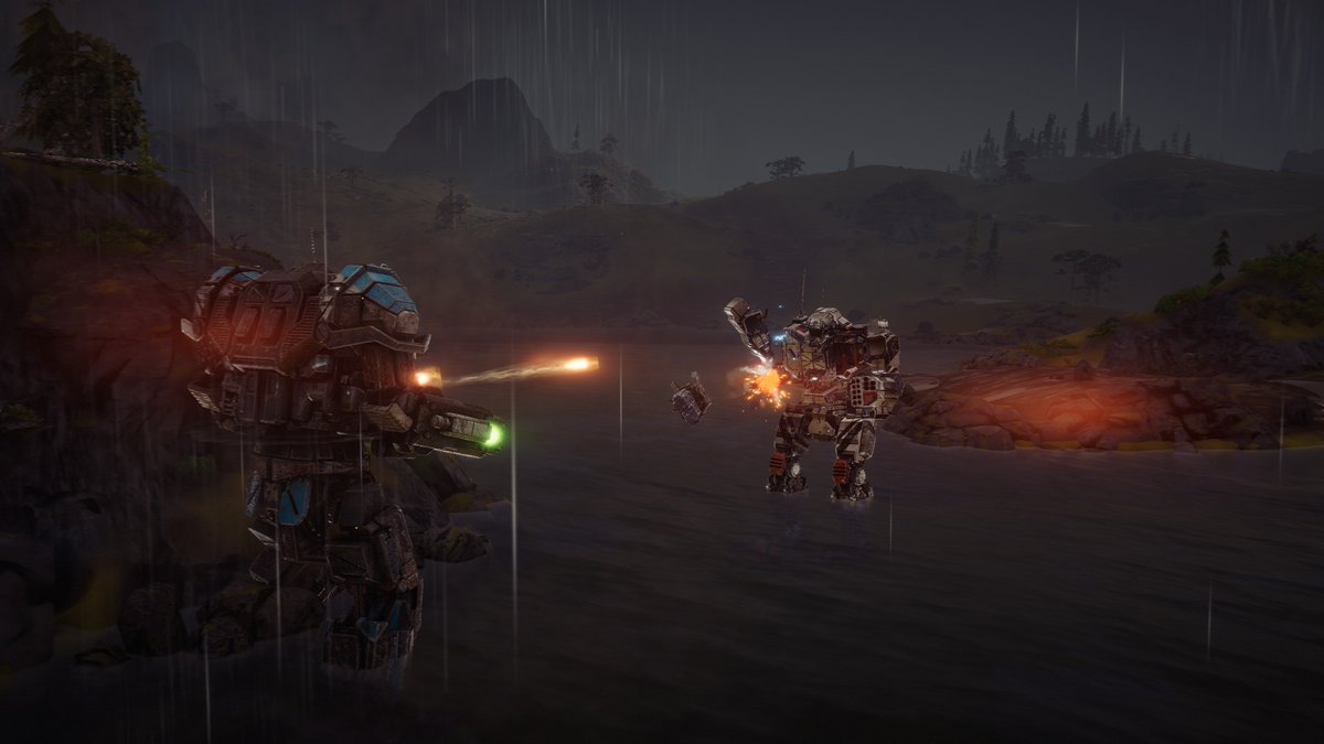 Lugerron's tweet photo. I was able to position my Atlas in front of a Trebuchet.  This was the result. #BattleTech #BATTLETECHBeta #BOOM 1/4 https://t.co/rNB0kOn707