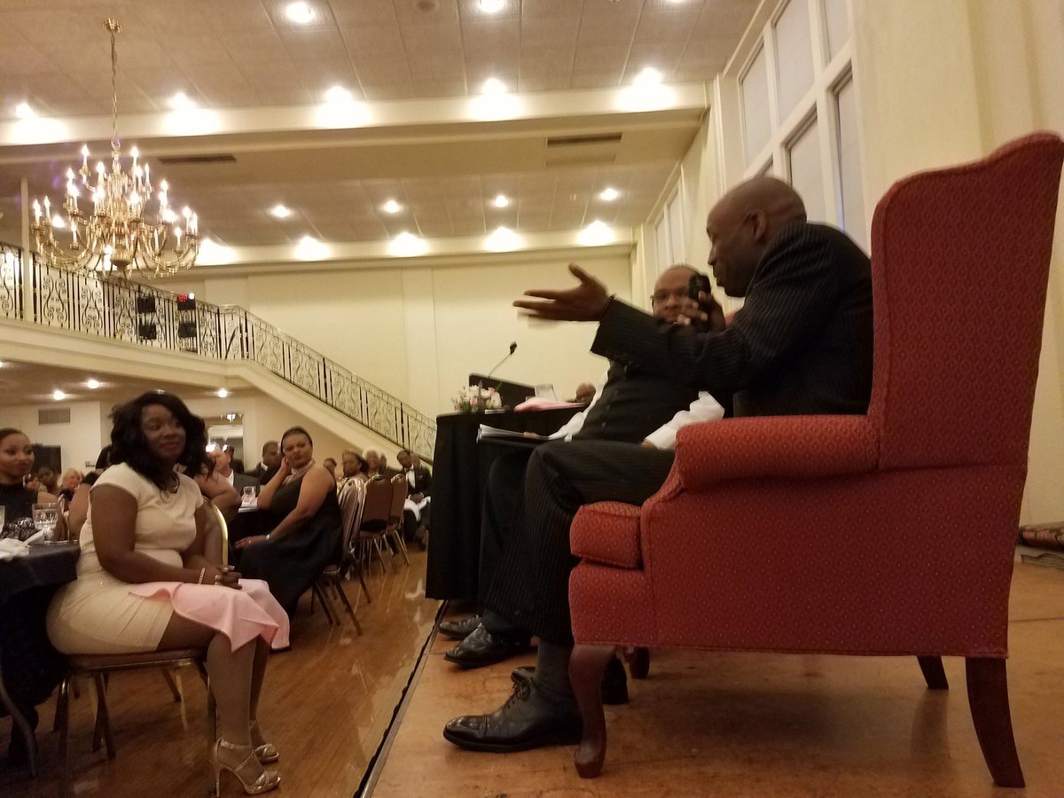.<a href="/jalexanderm/">Jalexandermartin</a> speaking at MetroDecatur Black Chamber gala. "There's more to life than just money."