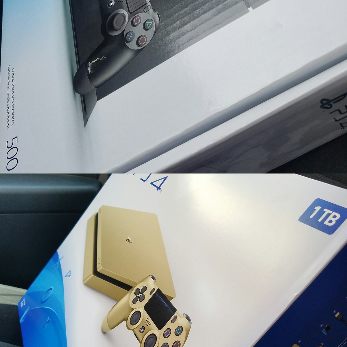 g2cugaming's tweet photo. Out with the old.....in with the new!!! #newps4 #goodthings #PS4DaysofPlay https://t.co/77UWLYvEf9